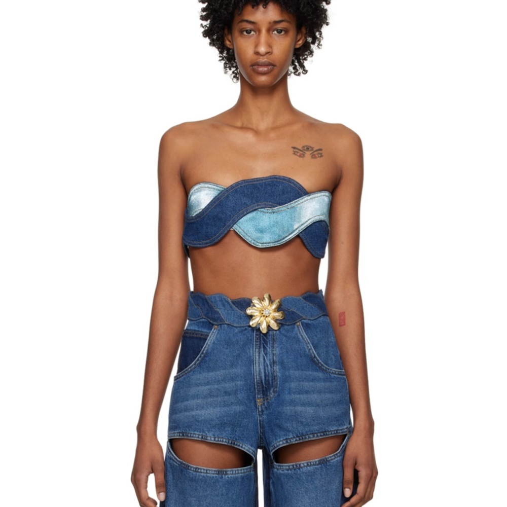 Area Denim Rope Bandeau